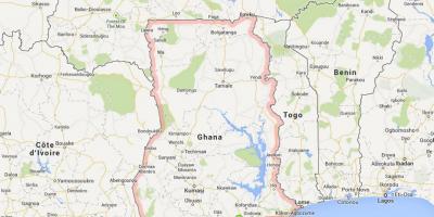 خريطة مفصلة من أكرا غانا